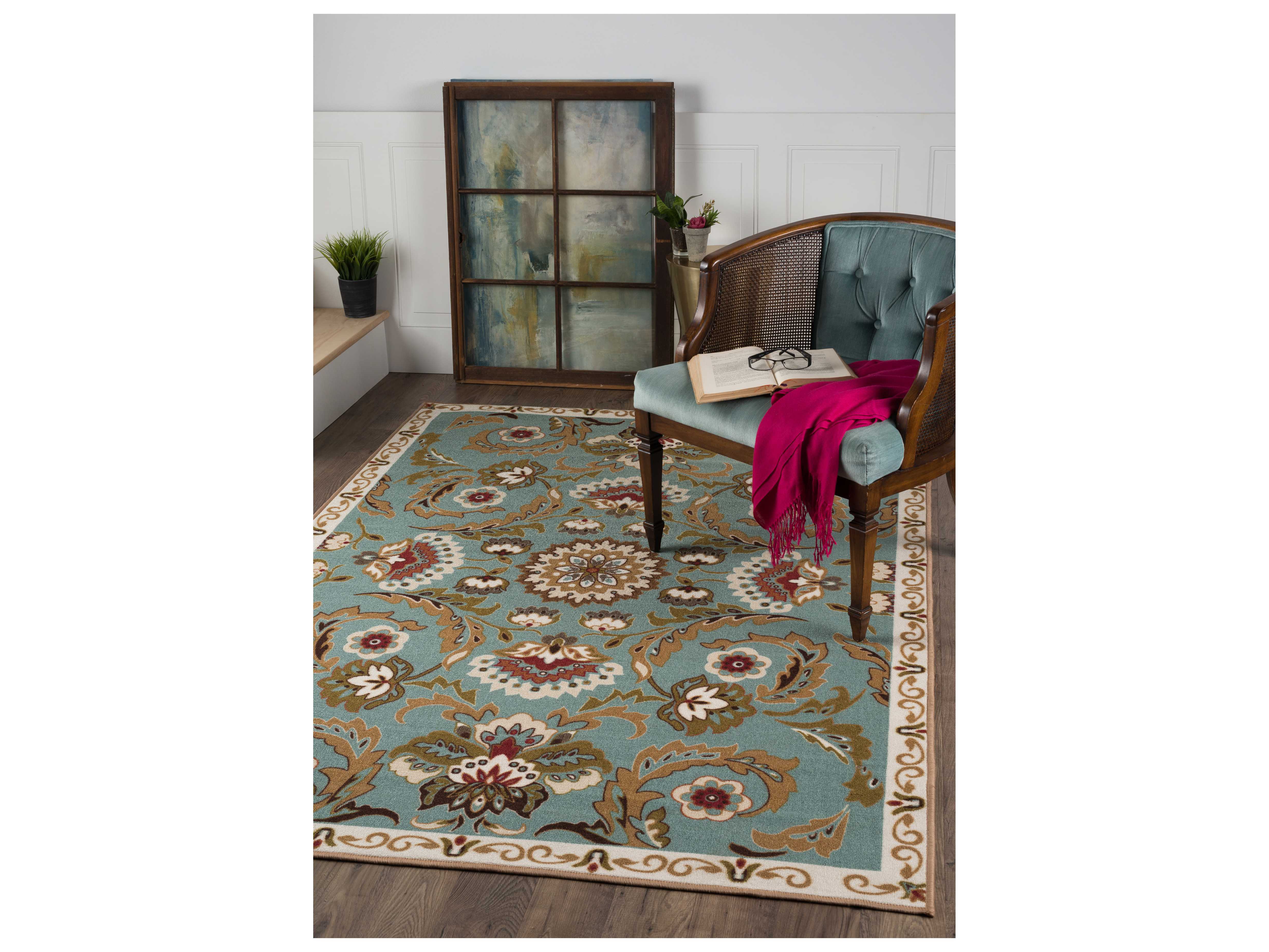 Tayse Majesty Rectangular Seafoam Area Rug TAMJS1013
