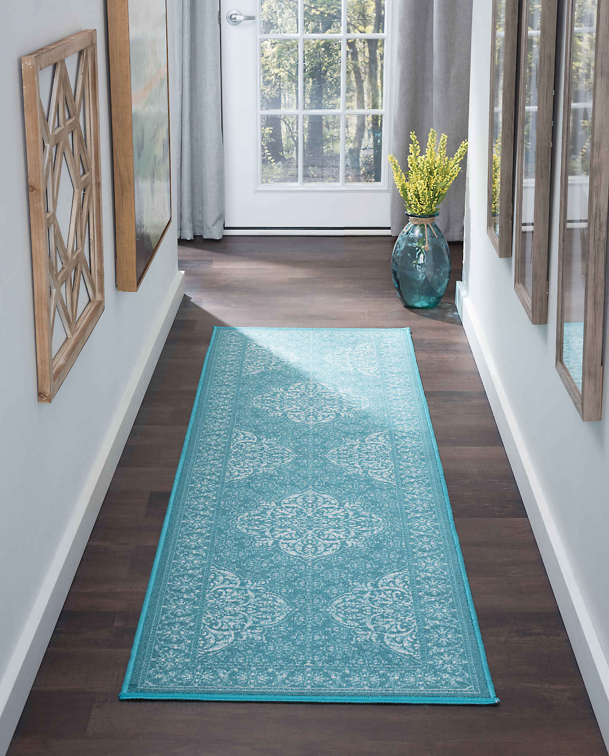 Tayse Rugs Majesty Francesca Teal Runner Rug TAMJS3615RUN
