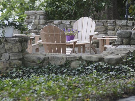 Three Birds Casual Adirondack Natural Teak Wood Lounge set