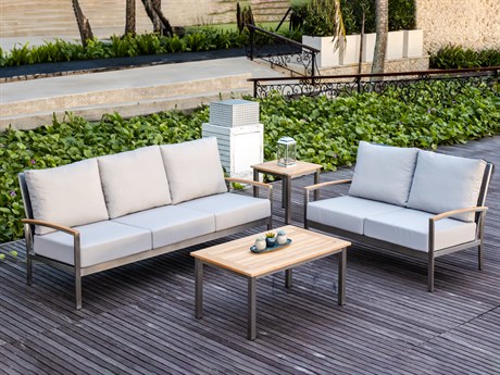 Three Birds Casual Avanti Steel Cushion Outdoor Lounge Set