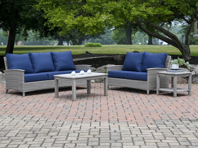 Three Birds Casual Bella Deep Seating Wicker Outdoor Patio Lounge Set