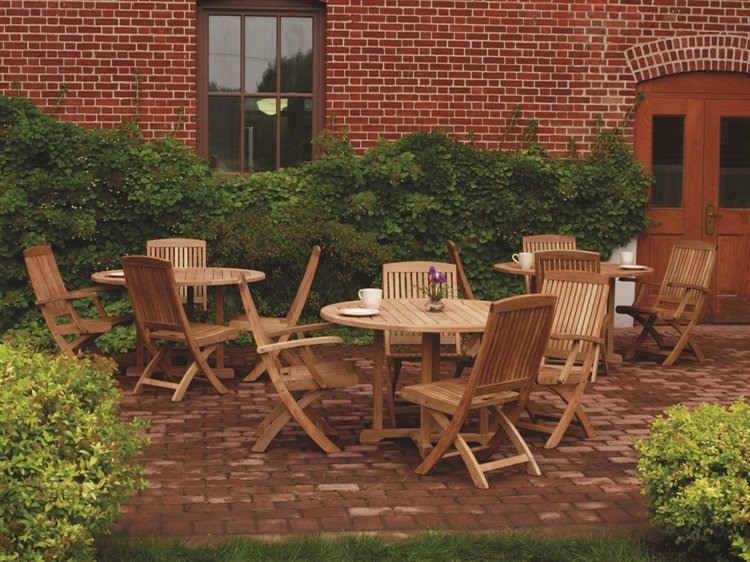 Three Birds Casual Braxton Natural Teak Dining Set