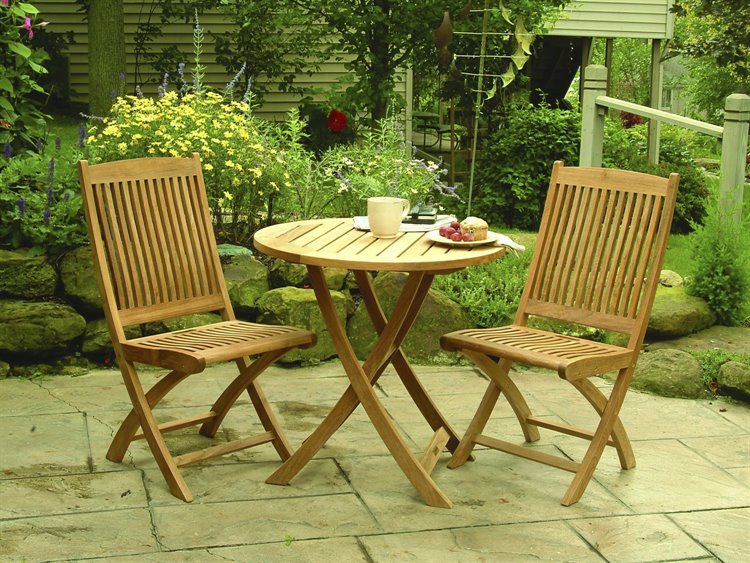 Three Birds Casual Braxton Natural Teak Bistro Set