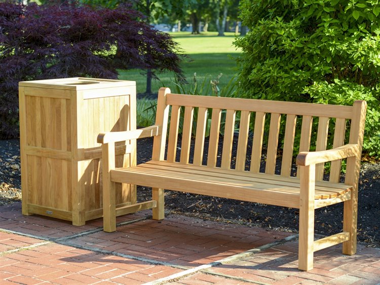 Three Birds Casual Columbia Natural Teak Outdoor Patio Lounge Set