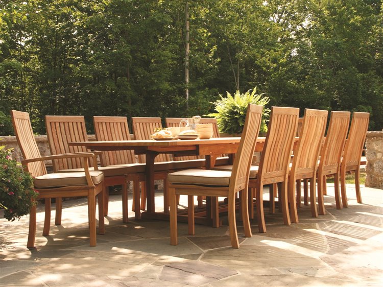 Three Birds Casual Monterey Natural Teak Outdoor Dining Set