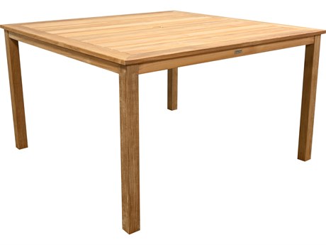 Three Birds Casual Newport Teak Natural 62" Wide Square Counter Height Dining Table