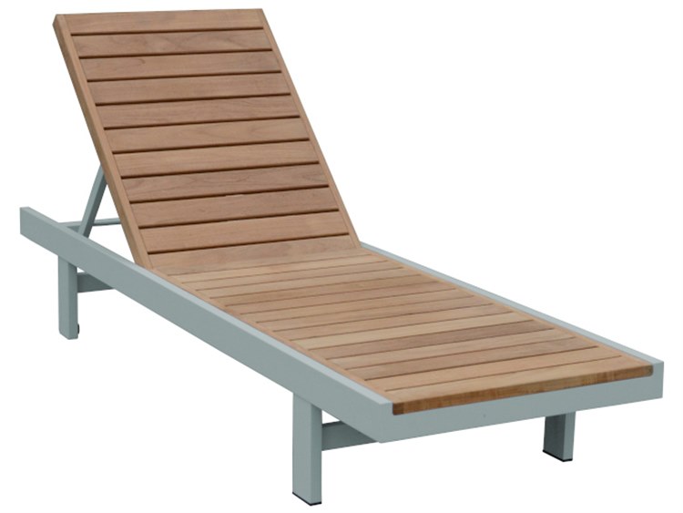 Three Birds Casual SoHo Teak Outdoor Patio Chaise Lounge