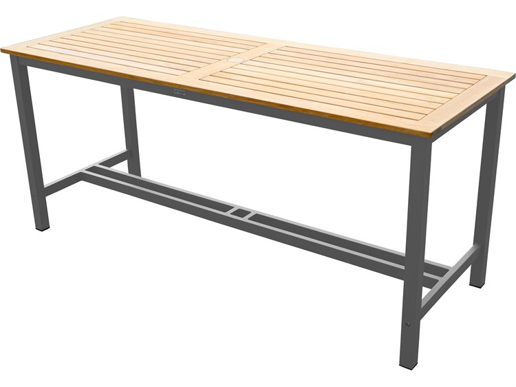 Three Birds Casual Soho Aluminum Rectangular Counter Table