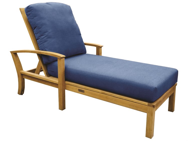 Three Birds Casual St. Lucia Teak Patio Chaise Lounge