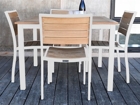 Three Birds Casual Soho Teak Outdoor Patio Dining Set