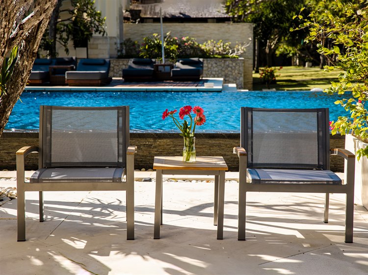 Three Birds Casual Tribeca Aluminum Sling Outdoor Lounge Set