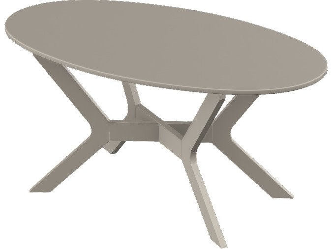 Telescope Casual Marine Grade Polymer 42" x 24" Oval Coffee Table