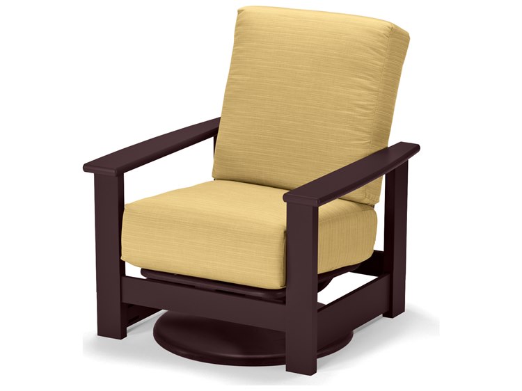 Telescope Casual Leeward Marine Grade Polymer Deep Seat Swivel Rocker Lounge Chair