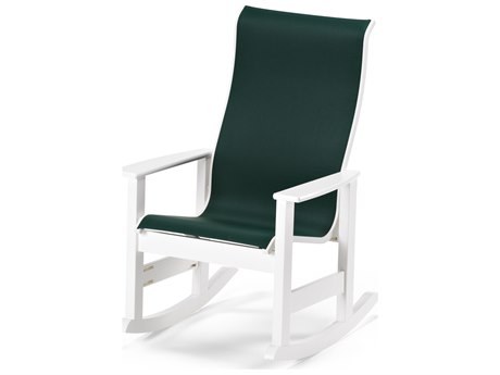 Telescope Casual Leeward Marine Grade Polymer Sling Supreme Rocker Lounge Chair