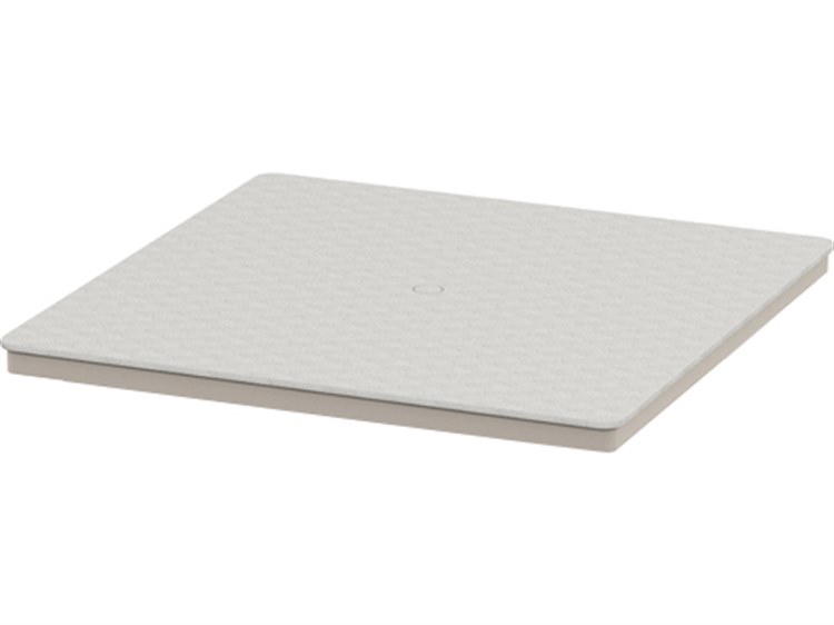 Telescope Casual Origins Marine Grade Polymer Square Table Top with Umbrella Hole with Umbrella Hole