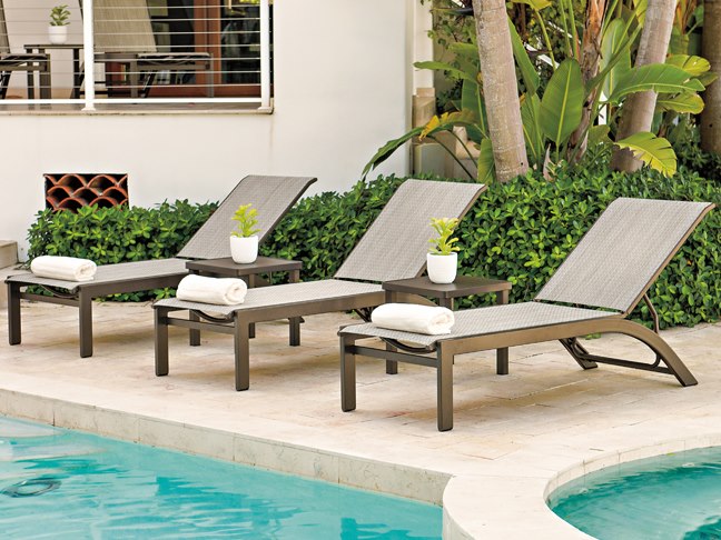 Telescope Casual Kendall Sling Aluminum Lounge Set