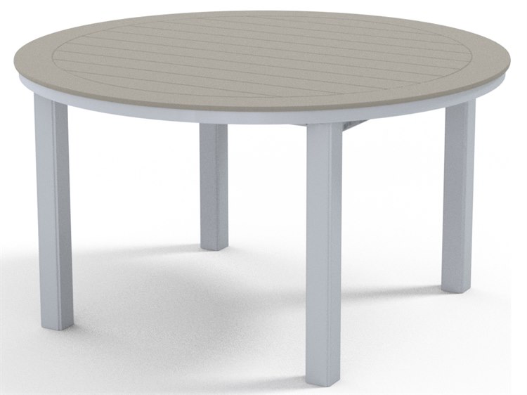 Telescope Casual Marine Grade Polymer 54'' Round Dining Height Table with Umbrella Hole