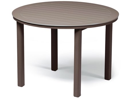 Telescope Casual Marine Grade Polymer Round Outdoor Patio Counter Table with Umbrella Hole