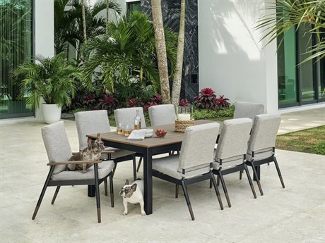 Telescope Casual Welles Cushion Aluminum Dining Set