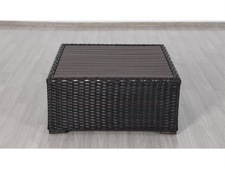 Teva Santa Monica Wicker Rattan Resin Top Outdoor Coffee Table