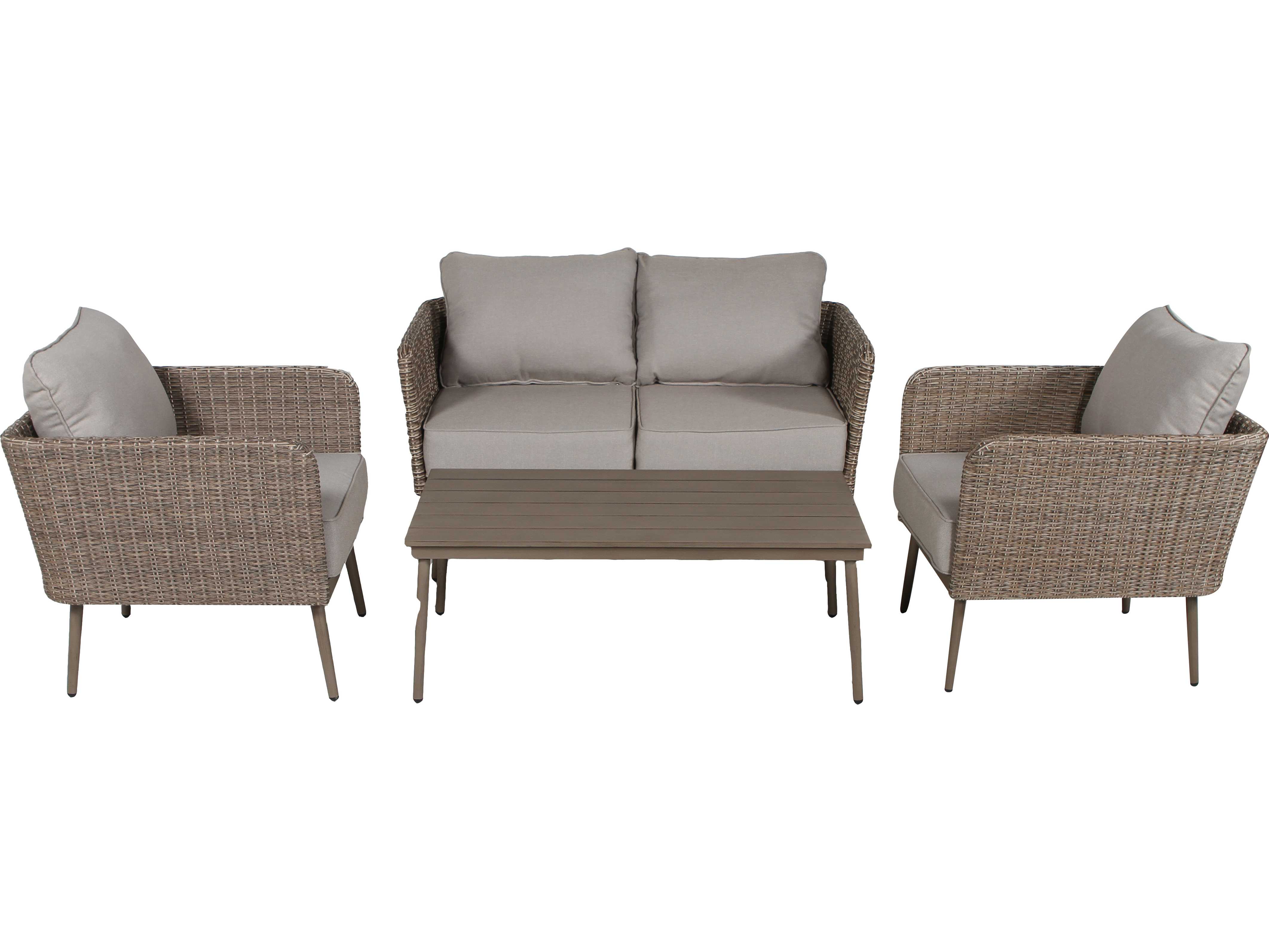 Teva Capri Wicker Loveseat Lounge Set 109 Lsset