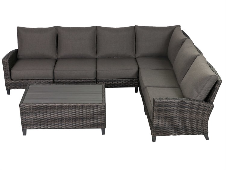 Teva Barbados 6 Piece Sectional Set with Coffee Table