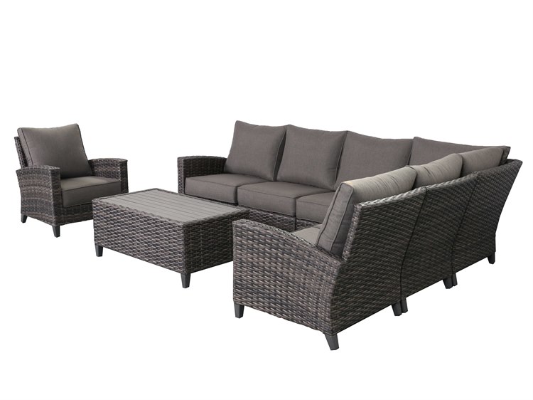 Teva Barbados 6 Piece Sectional Set with Club Chair