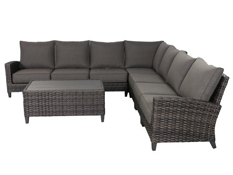 Teva Barbados 7 Piece Sectional Set with Coffee Table