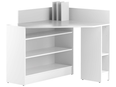 TemaHome Wall Melamine White Corner Desk