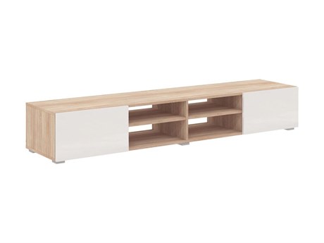 TemaHome Podium 73" Oak Wood Melamine Natural Light Beige TV Stand