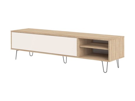 TemaHome Aero 65" Oak Wood Melamine Natural Light Beige TV Stand