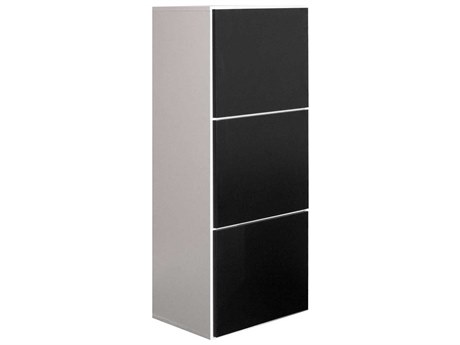 TemaHome Bamboo Melamine White Black Shoe Cabinet