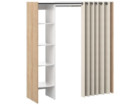 TemaHome Tom Melamine Natural Oak Ecru Beige Wardrobe Armoire