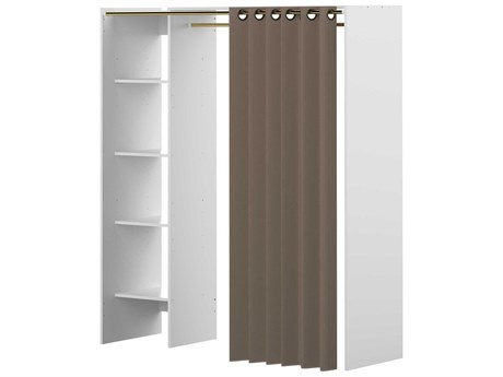 TemaHome Tom Melamine White Taupe Brown Wardrobe Armoire