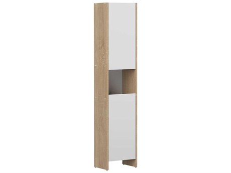 TemaHome Biarritz Melamine White Natural Oak Bathroom Column