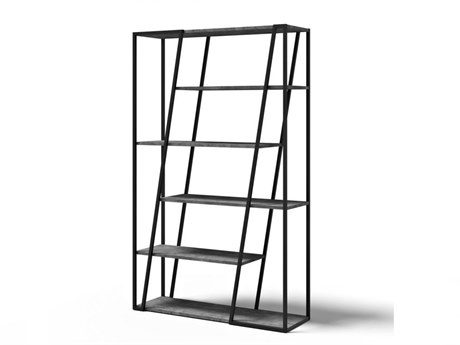 TemaHome Albi Concrete Look Black Bookcase