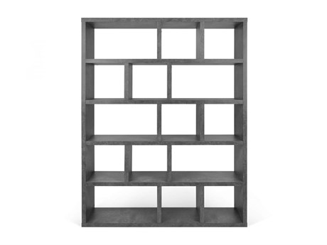 TemaHome Berlin Concrete Look Black Bookcase