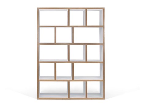 TemaHome Berlin Oak White Bookcase