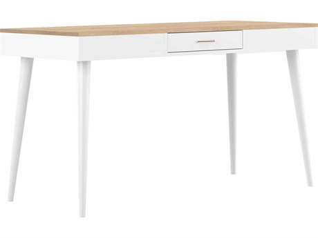 TemaHome Horizon Melamine Natural Oak White Writing Desk