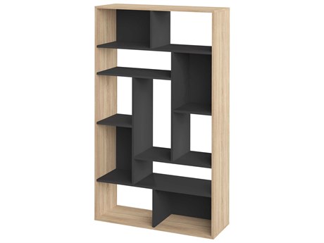TemaHome Seoul Melamine Black Natural Oak Bookcase