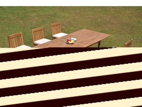 Teak Smith 7 Pieces 117" Large Double Rectangular Dining Set