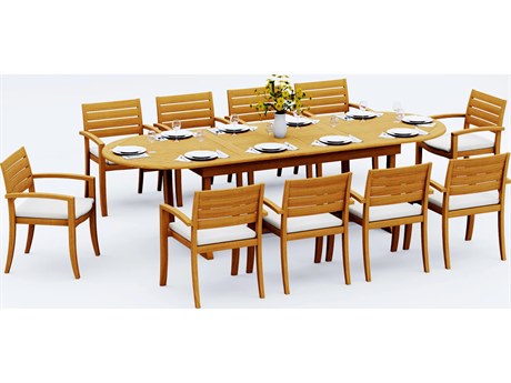 Teak Smith 11 Pieces 118" Rectangular Dining Set