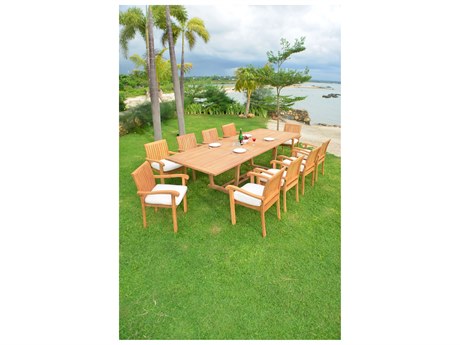 Teak Smith 11 Pieces 118" Rectangular Dining Set