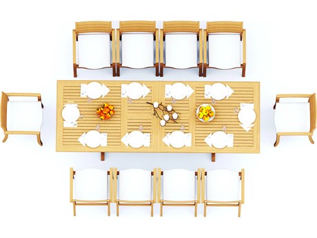 Teak Smith 11 Pieces 118" Rectangular Dining Set