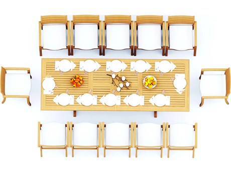 Teak Smith 13 Pieces 118" Rectangular Dining Set