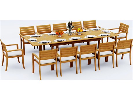 Teak Smith 13 Pieces 118" Rectangular Dining Set