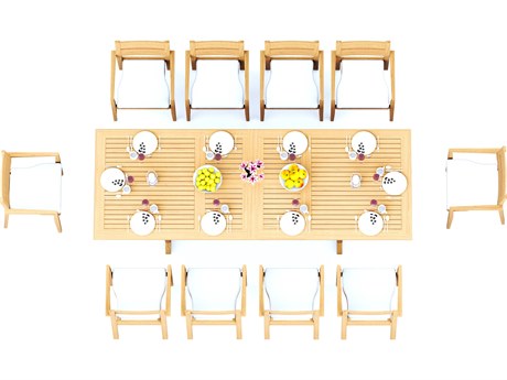 Teak Smith 11 Pieces 118" Rectangular Dining Set