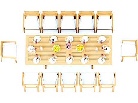 Teak Smith 13 Pieces 118" Rectangular Dining Set