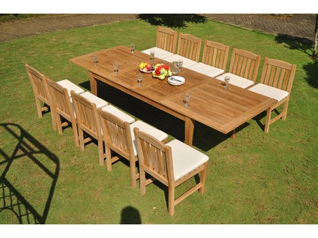 Teak Smith 11 Pieces 122" Rectangular Dining Set