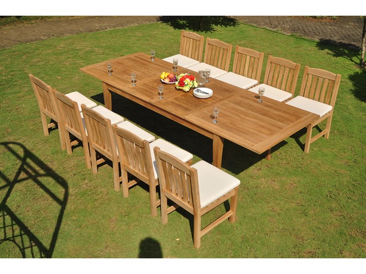 Teak Smith 11 Pieces 122" Rectangular Dining Set